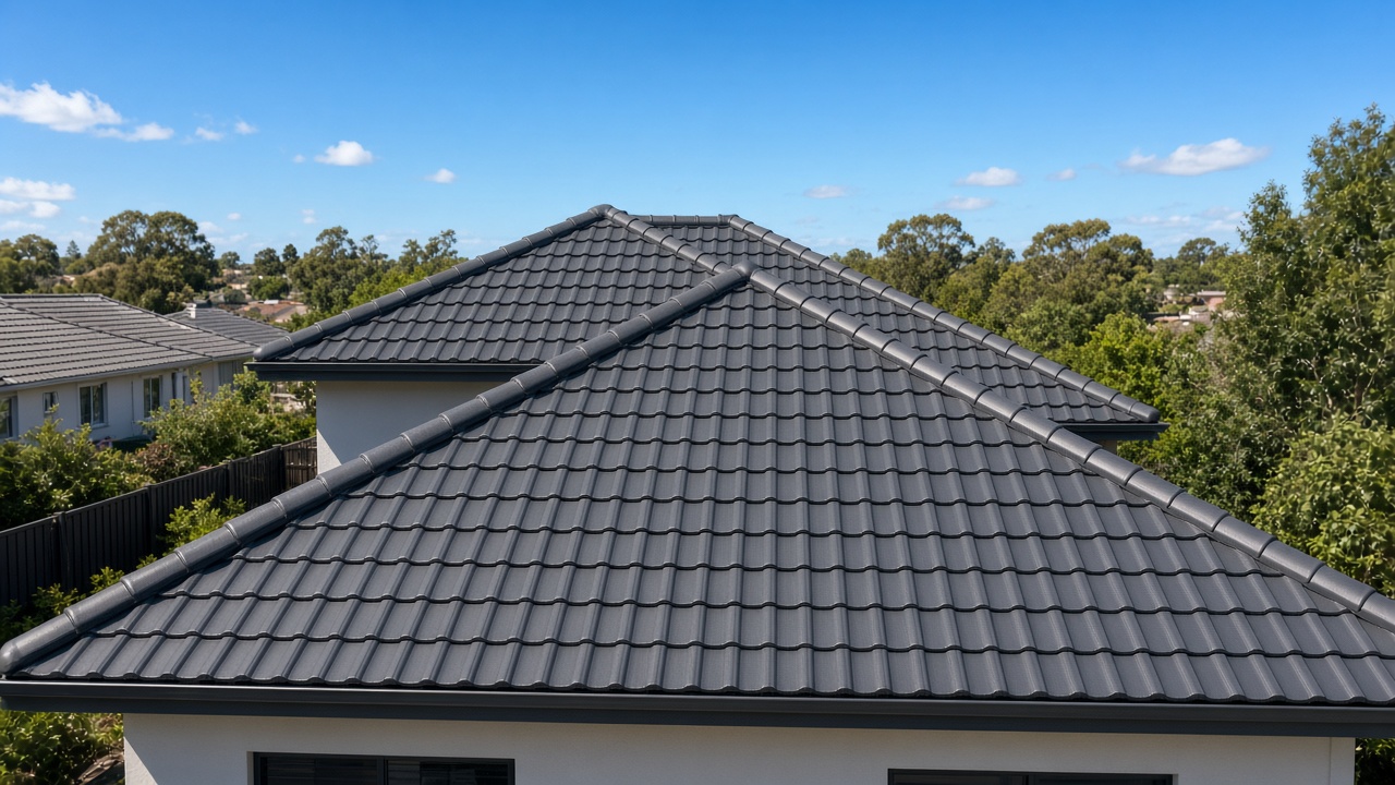 Restored Melbourne roof after coating